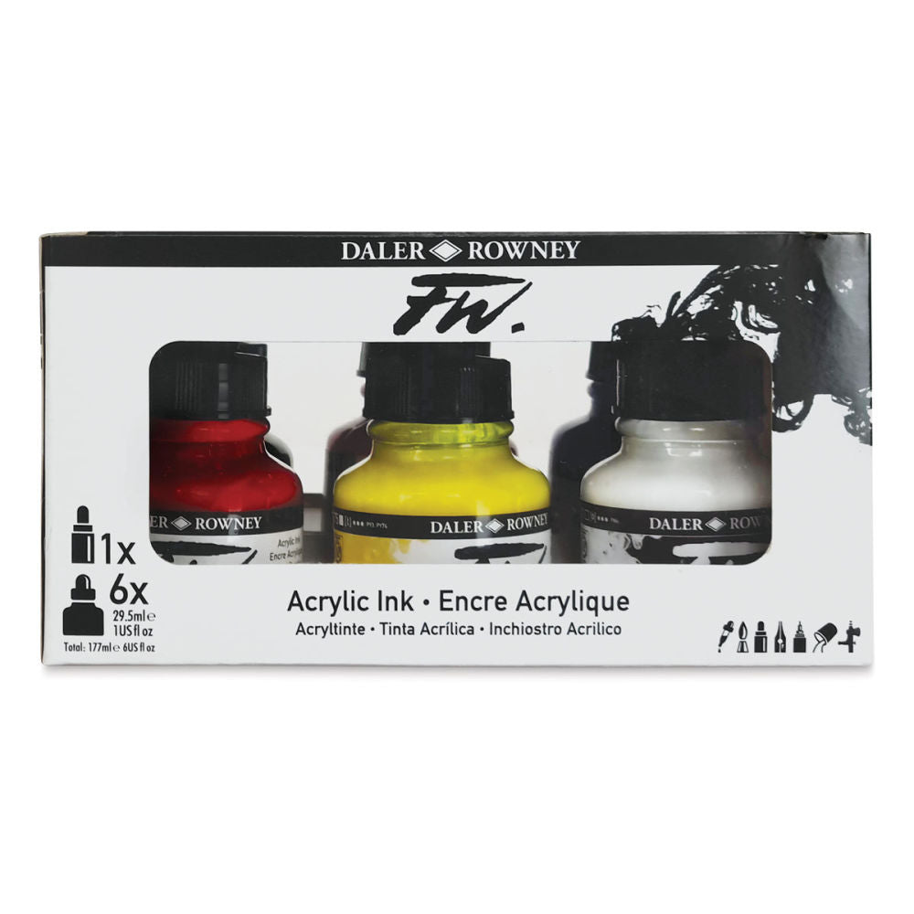 FW Acrylic Ink Primary Color Set