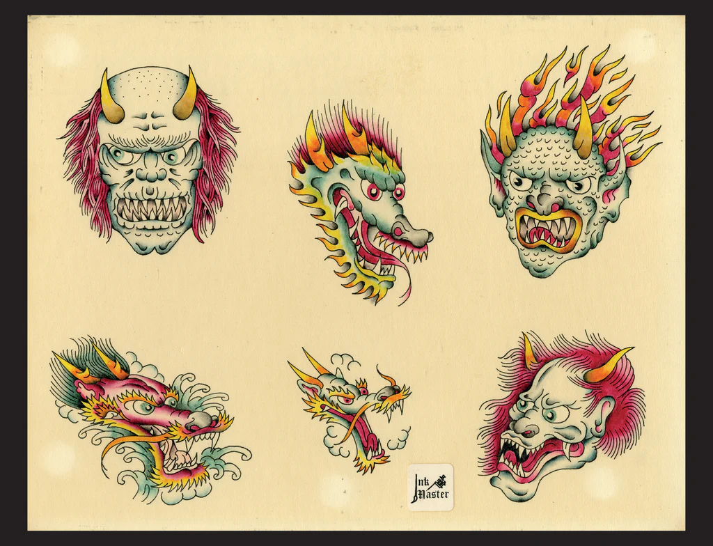 Original Tattoo Flash of John W. Harden: Outlaw Ink Master