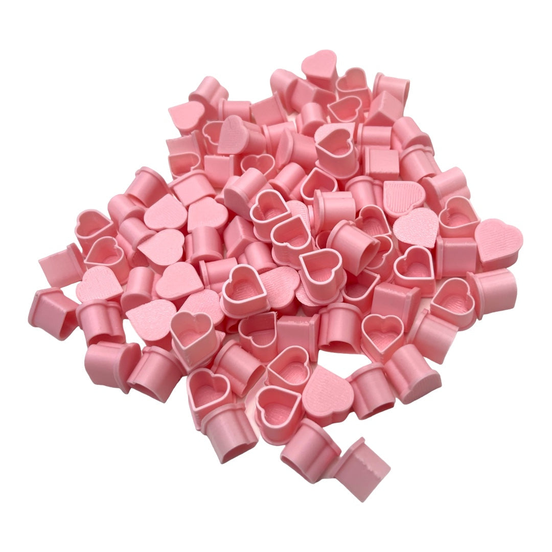 Heart Shaped Ink Caps - Pink
