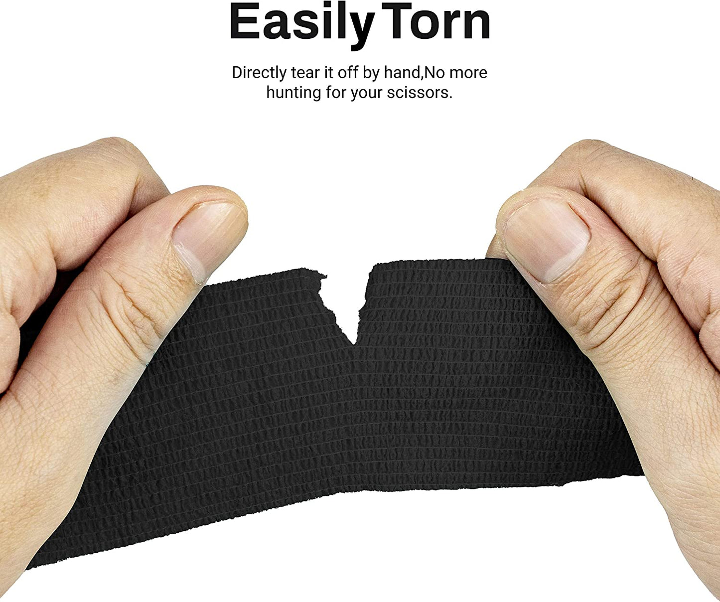 Black 2” Self-Adhesive Wrap - 12ct