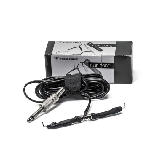 8'-Long Spring Type Clip Cord With 1/4" Jack Mono Plug