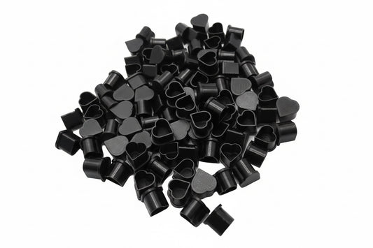 Heart Shaped Ink Caps - Black