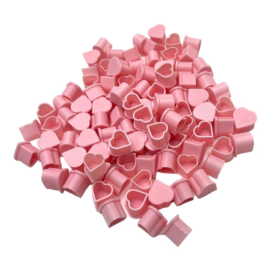 Heart Shaped Ink Caps - Pink