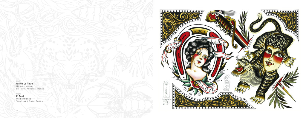 Tattoo Flash from The French Kiss Project